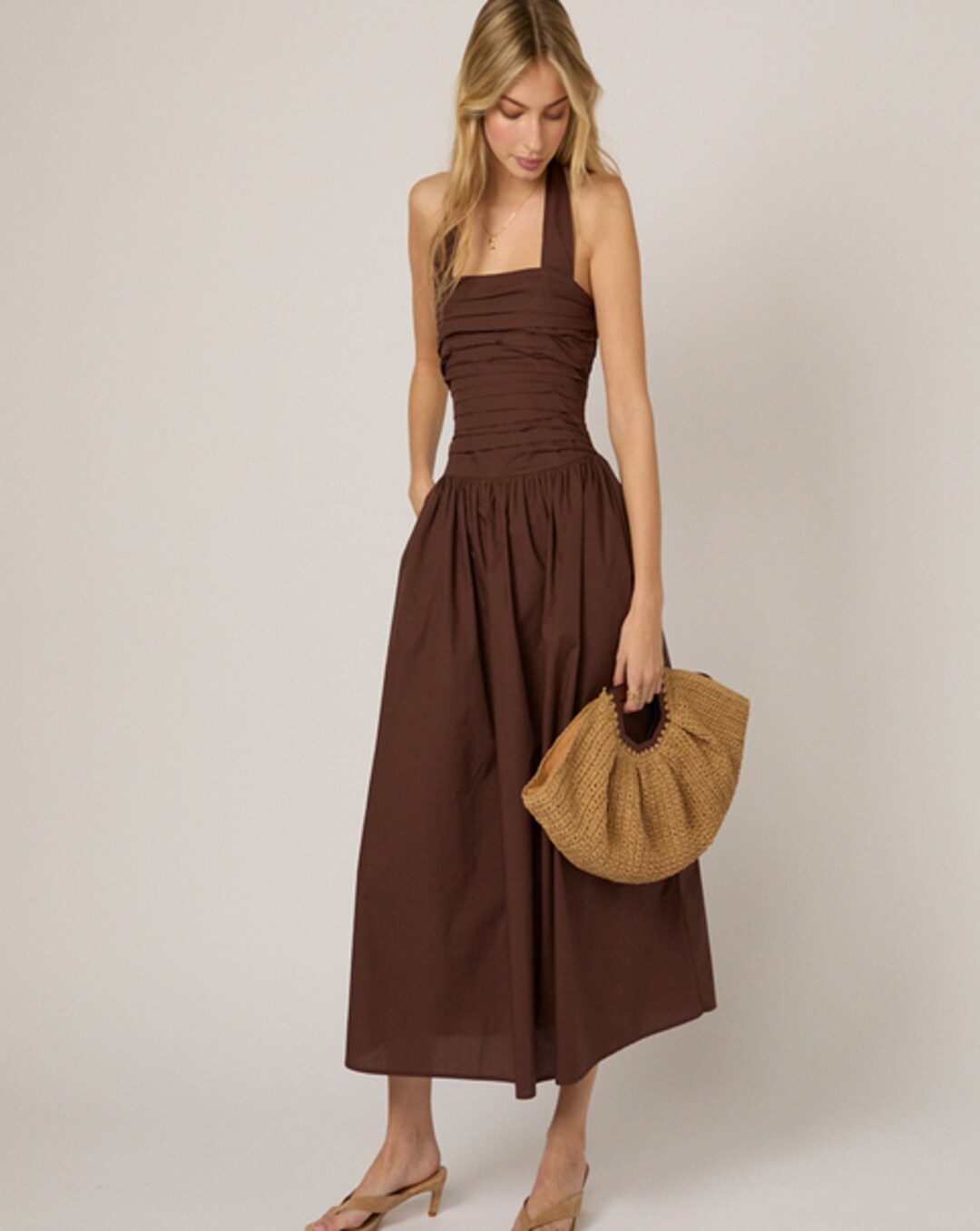 princess polly baby blue dress How to Style Brown Pants