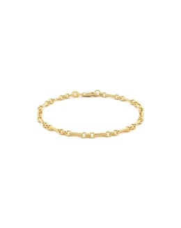 9 Carat Gold Diamond Cut Figaro Belcher