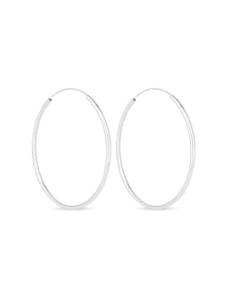 Simply Silver Sterling Silver 925 Large Hoop Earrings