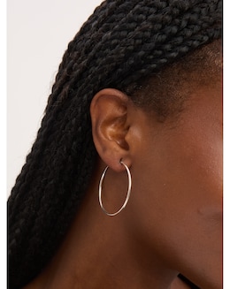 Simply Silver Sterling Silver 925 50mm Sleeper Hoop Earrings