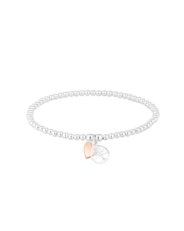 Simply Silver Sterling Silver 925 Polished Mini Tree of Love And Heart Bracelet
