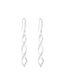Simply Silver Sterling Silver 925 Cubic Zirconia Wrapped In Love Drop Earrings