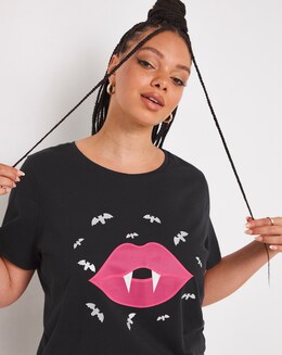 Halloween Vampire Lips Tee
