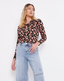 Cut Out Twist Detail Top