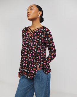 Ditsy Floral Supersoft Criss Cross Floaty Top