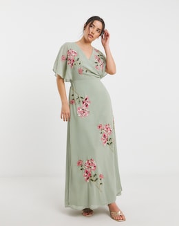 Maya Deluxe Embellished True Wrap Dress