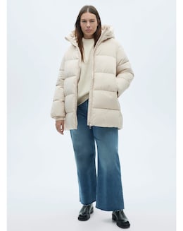 Mango Quilted Anorak Puffer with Hood