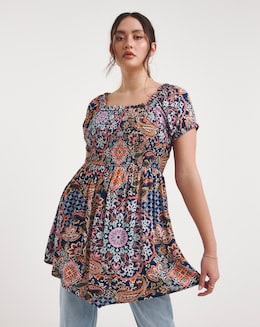 Joe Browns Paisley Crinkle Bardot Tunic