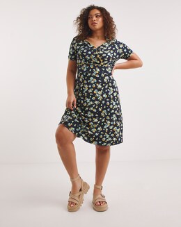 Joe Browns Navy Multi Sofia Jersey Dress