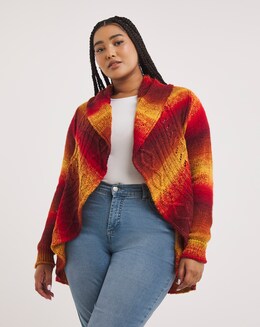 Joe Browns Orange/Yellow Up In Flames Ombre Cardigan