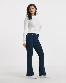 Indigo Highwaist Super Stretch Flare Jeans