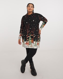 Joe Browns Black Winter Wonderland Christmas Tunic