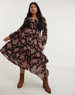 Joe Browns Black Remarkable Printed Dress