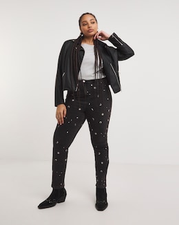Cosmic Embroidery Lara Slim Mom Jean