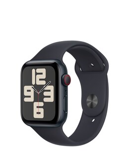 Apple Watch SE Cellular 44mm Midnight Aluminium Case, Midnight Sport Band - M/L