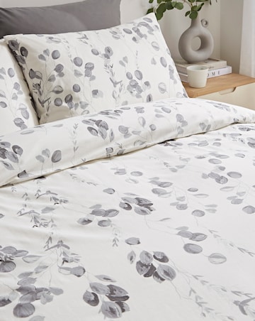 Washed Modern Leaf Duvet Cover Set