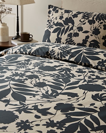 Silhouette Floral Duvet Cover Set