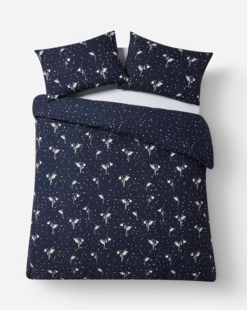 Snow Drop Navy Duvet Cover Set