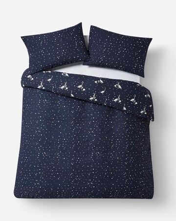 Snow Drop Navy Duvet Cover Set