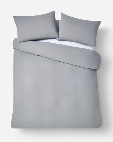 Cotton Crinkle Muslin Duvet Set - Grey