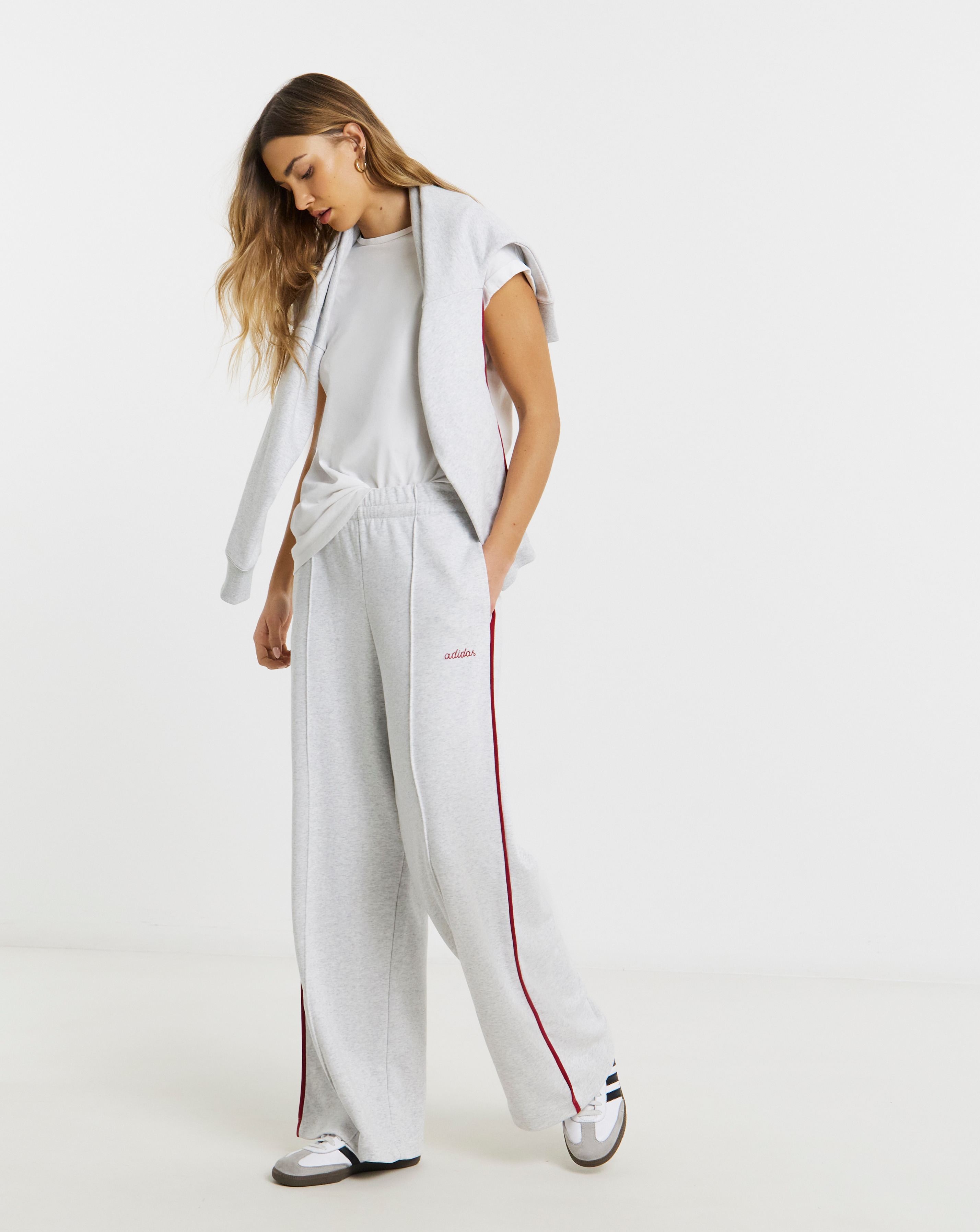 adidas Pleated Wide Leg Joggers