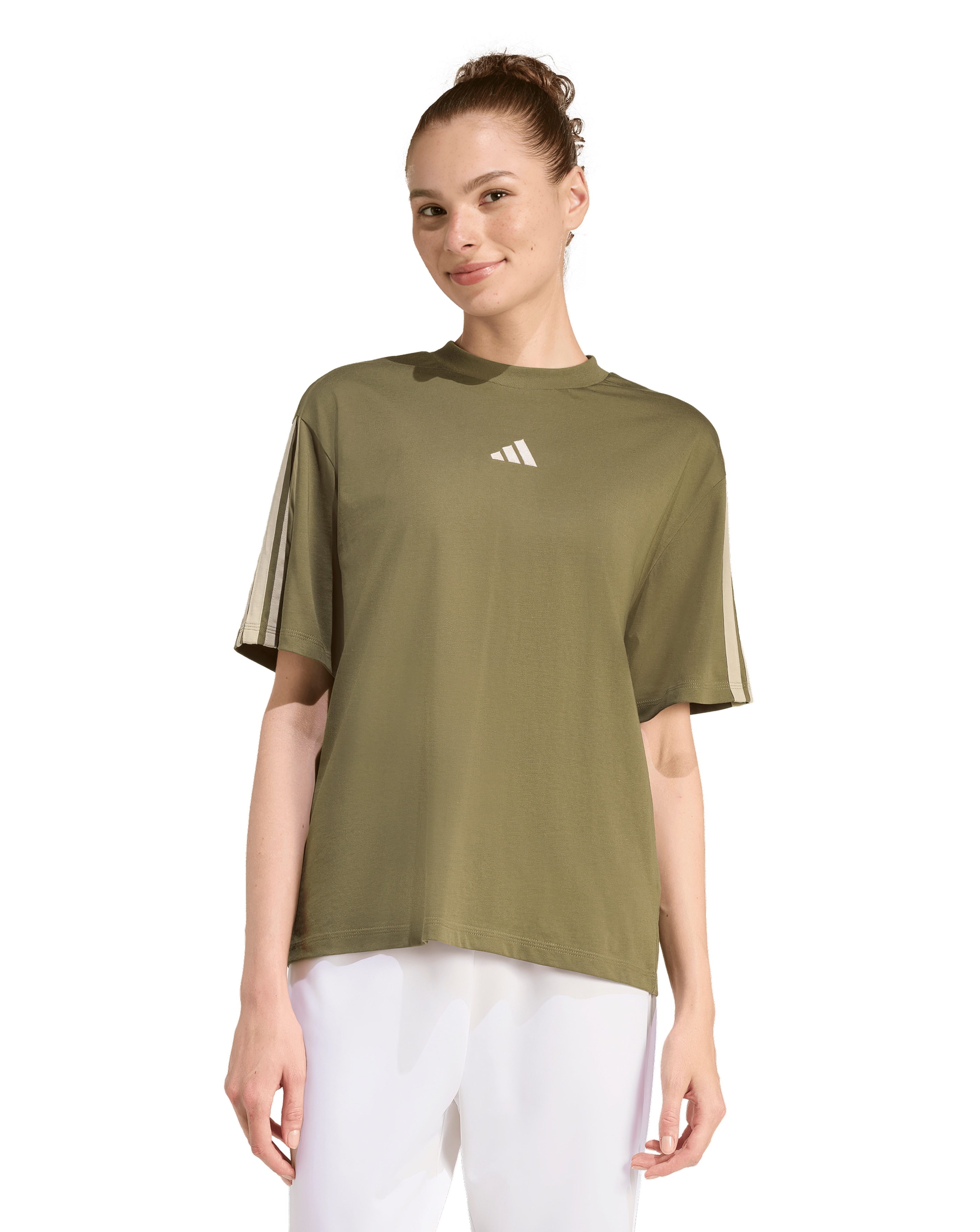 New In - adidas 3 Stripes Boyfriend T-Shirt