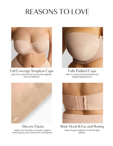 Sculptresse by Panache Dana Strapless Wired Bra Linen