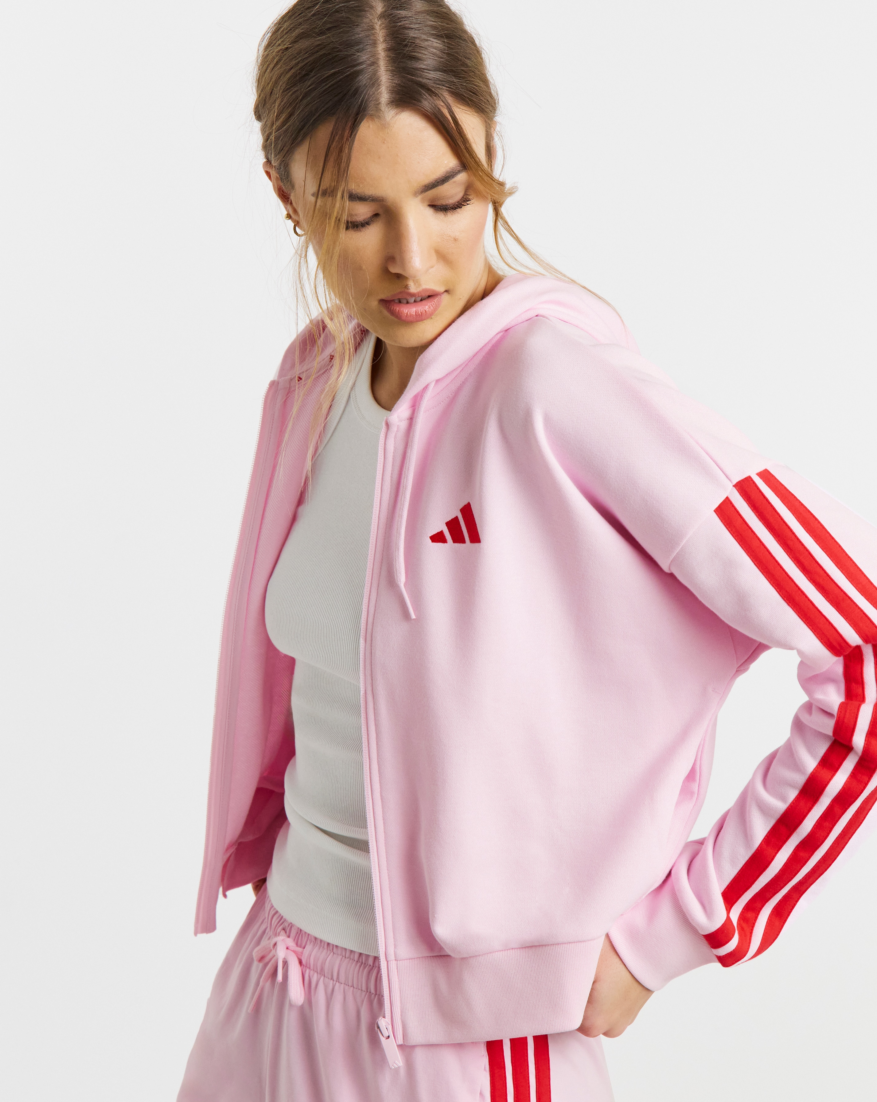 New In - adidas 3 Stripes Full Zip Hoodie