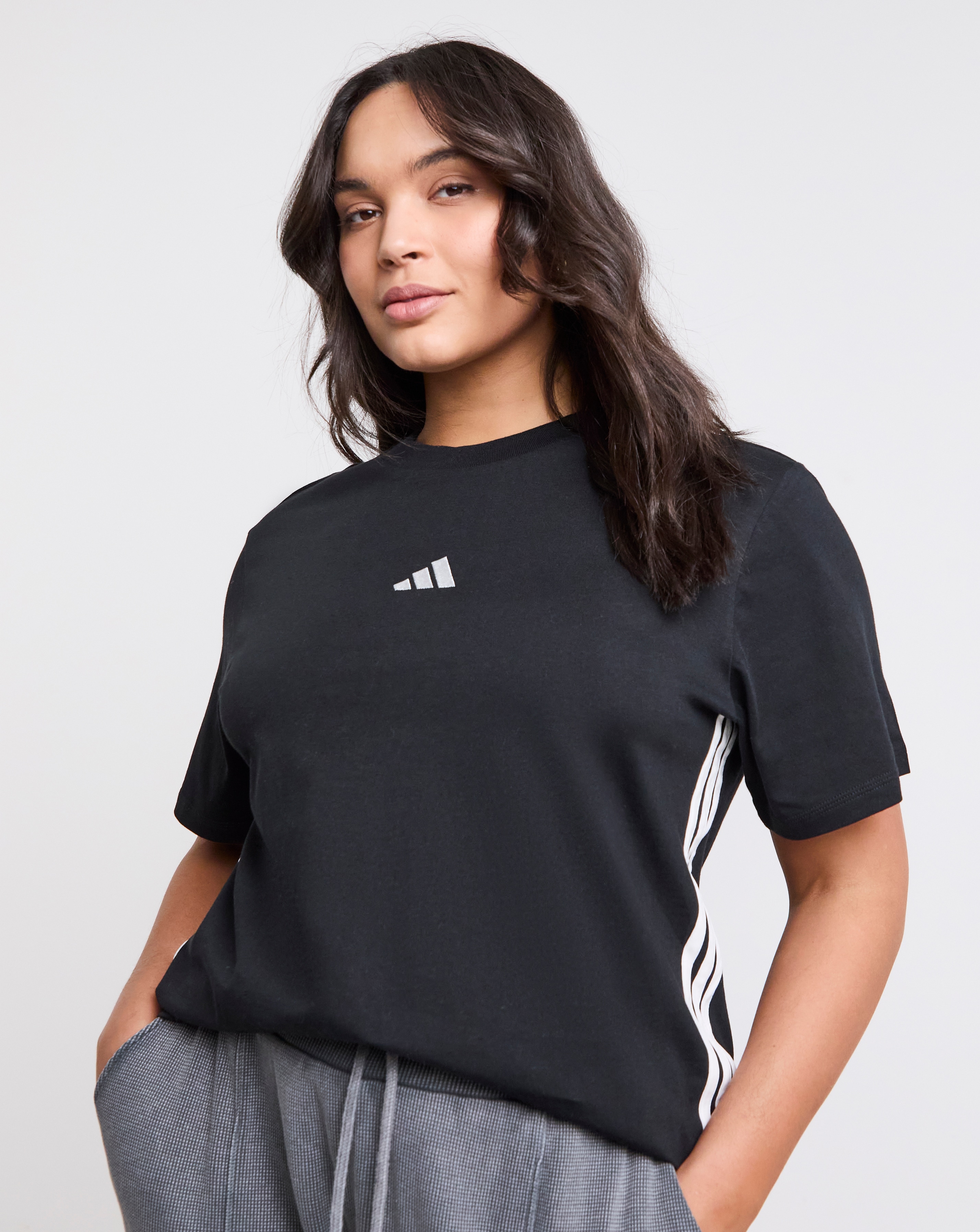 adidas 3 Stripes T-Shirt Plus Size