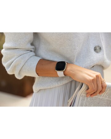 Fitbit sense smartwatch lunar white soft gold Clearance