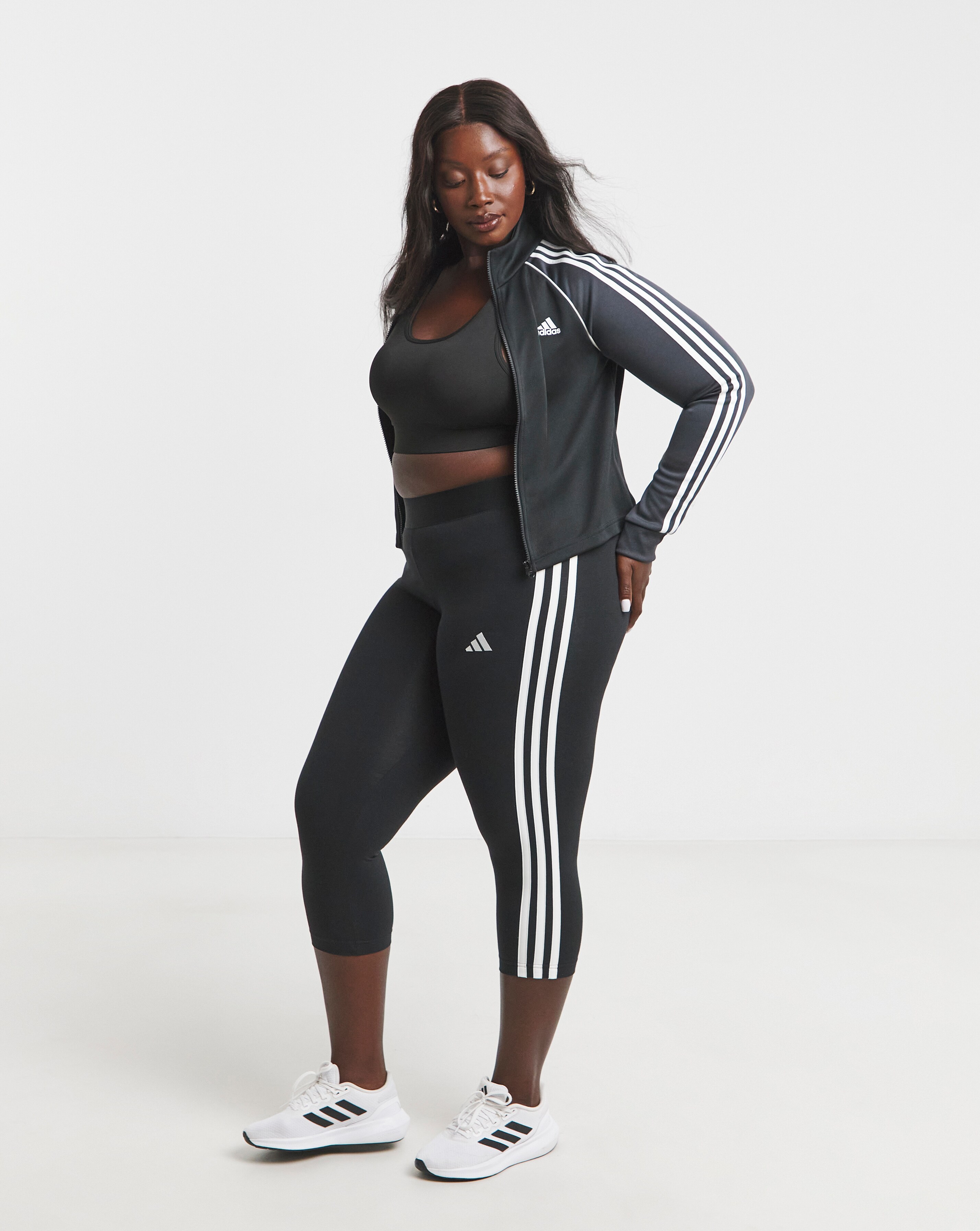 adidas 3 Stripe 3/4 Leggings