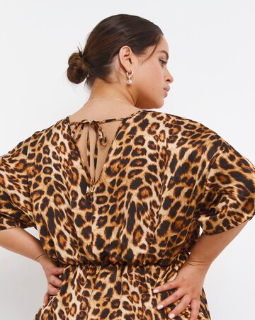 leopard print v neck blouse
