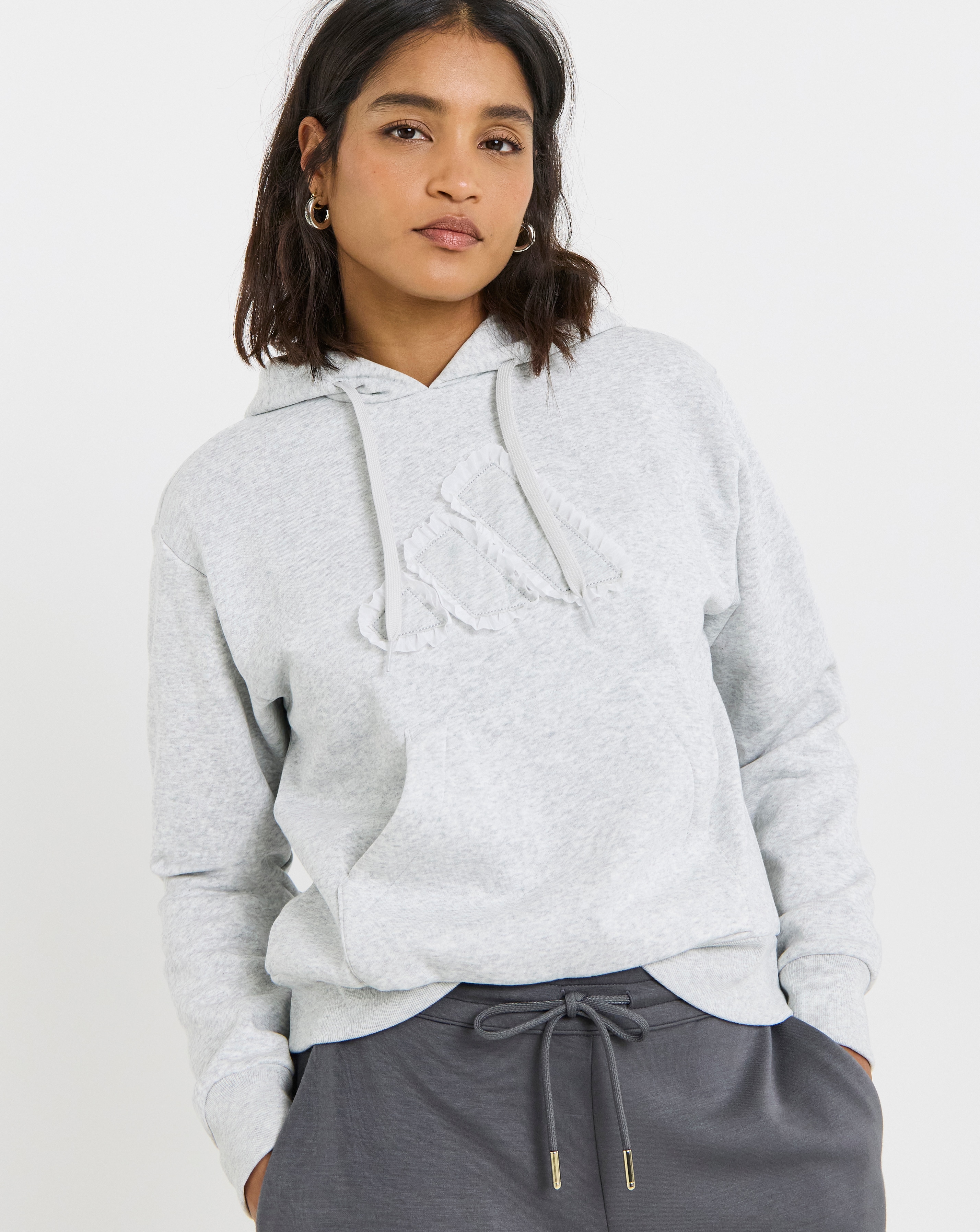 adidas Ruffled Logo Hoodie