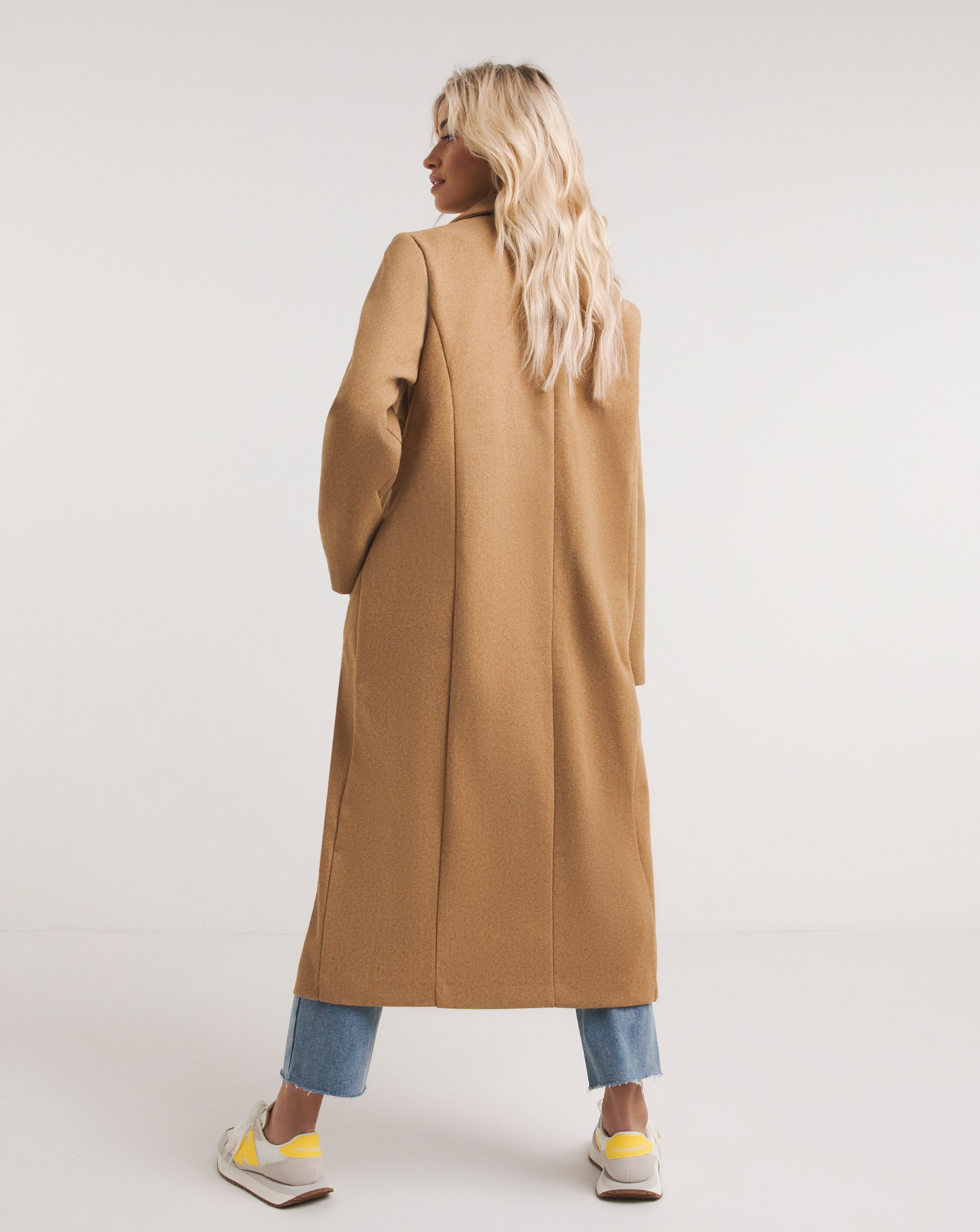 Camel single hotsell breasted formal coat
