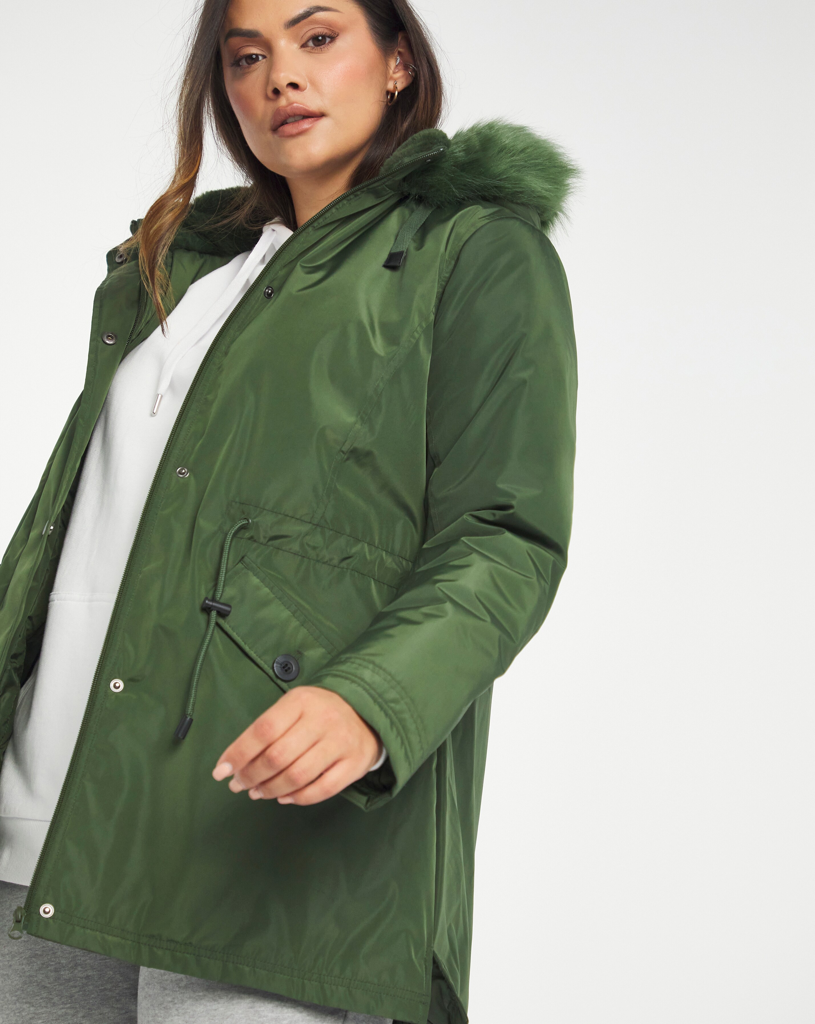 PARKA WITH WAIST CHANNEL | Simply Be