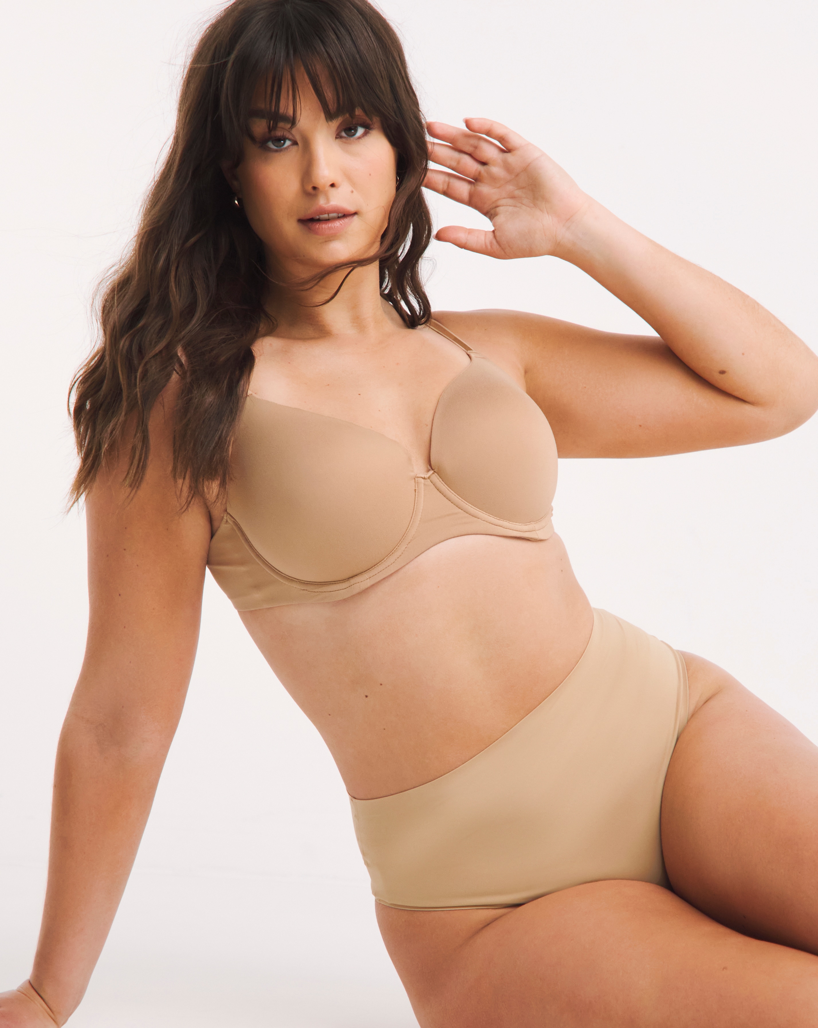 Pretty Secrets DD+ Feather Touch Tshirt Bra In Nude | UK Size 40E Women's