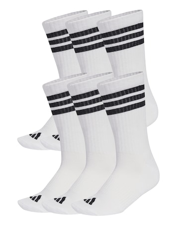 adidas 3 Stripes 6 Pack Crew Socks