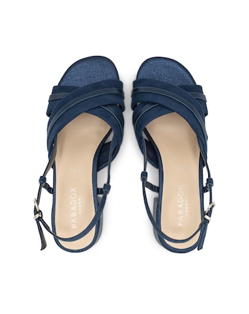 Paradox London Nancy Wide E Fit Block Heel Sandal