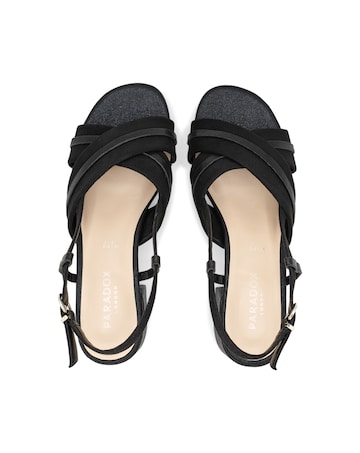 Paradox London Nancy Wide E Fit Block Heel Sandal