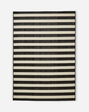 Outdoor Rug - Black Stripe
