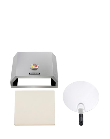 George Foreman BBQ Grill Top Pizza Oven with Paddle