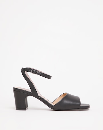 Ankle Strap Block Heel Sandal - Wide Fit (E)