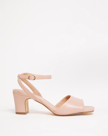 Ankle Strap Block Heel Sandal - Wide Fit (E)