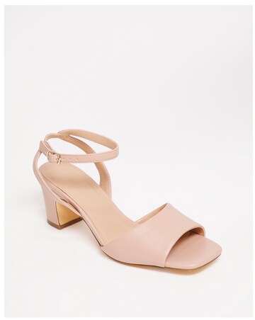 Ankle Strap Block Heel Sandal - Wide Fit (E)