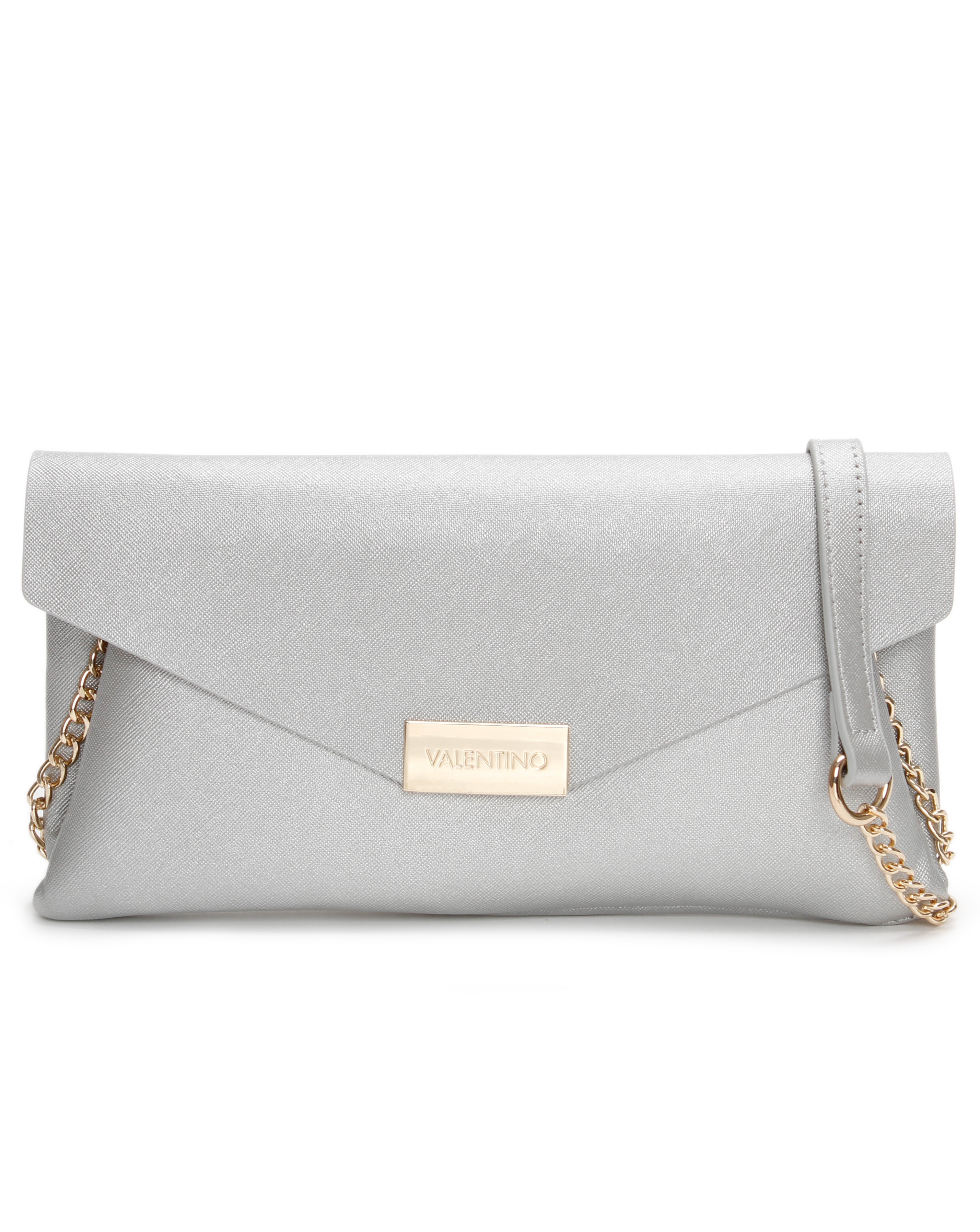New In - Valentino Bags Arpie Silver Pochette Bag