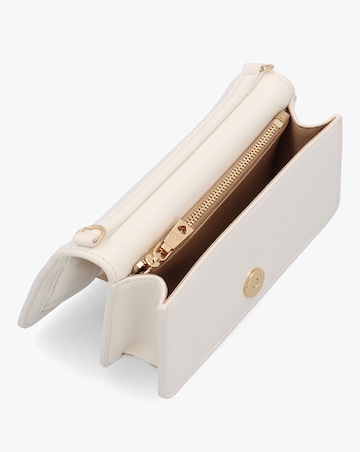 Love Moschino Mini Heart Logo Quilted Pillow White Cross-Body Bag