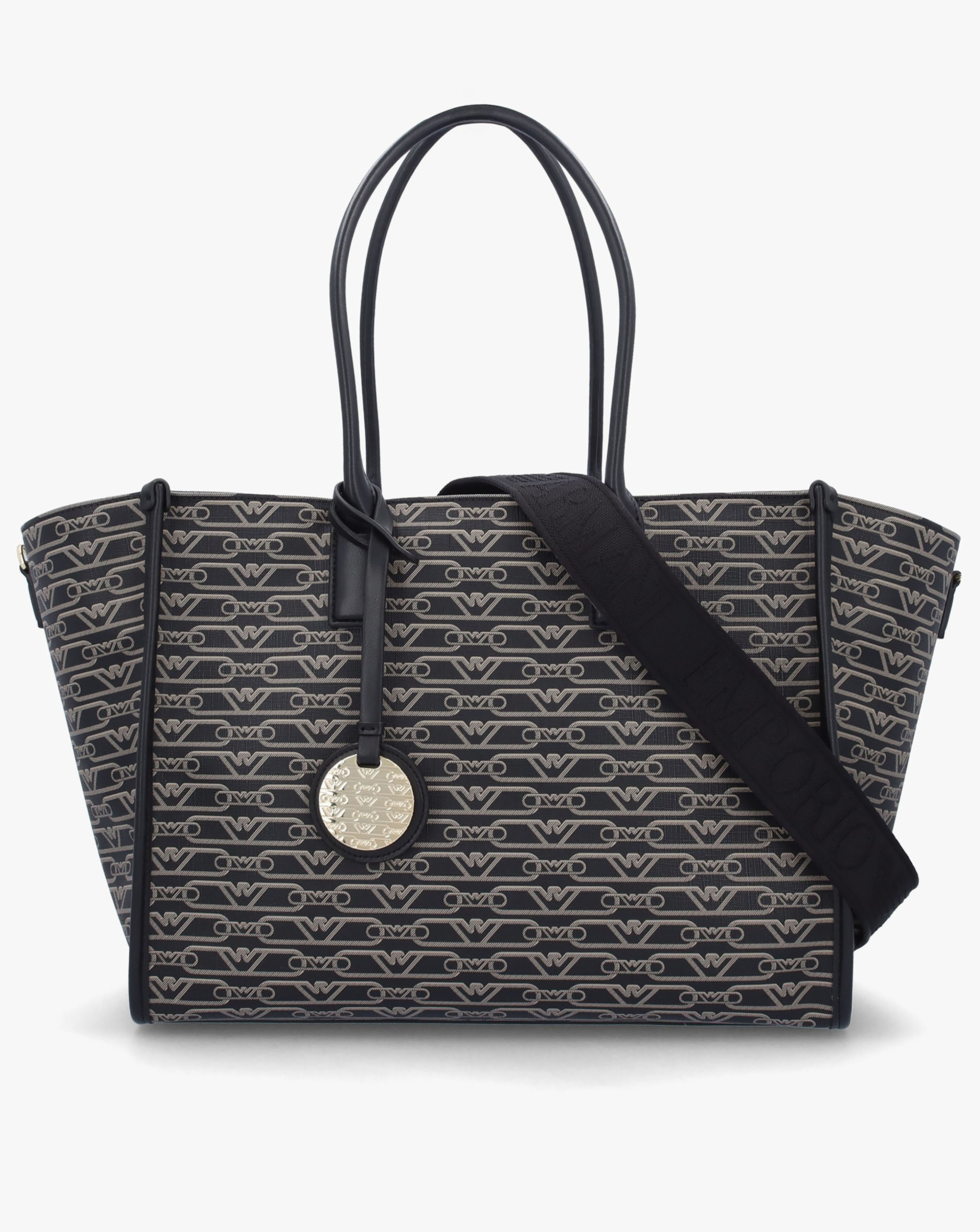 New In - Emporio Armani Black Ecru Monogram Tote