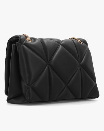 Love Moschino Heart Logo Quilted Pillow Black Shoulder Bag