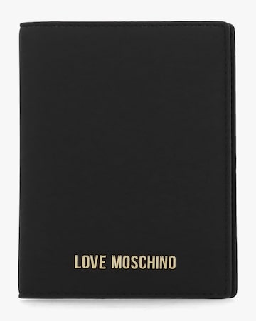 Love Moschino Logo Black Passport Cover