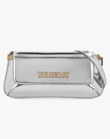 Love Moschino Smart Silver Evening Shoulder Bag